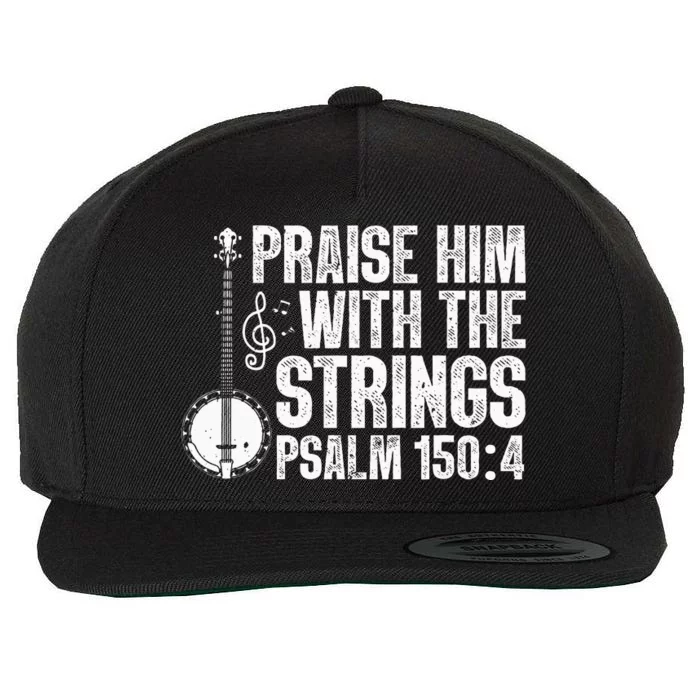 Cool Banjo Bluegrass Music Art Worship Leader Wool Snapback Cap