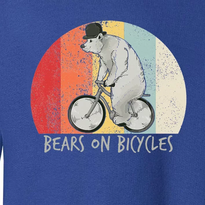 Cycling Bear Bike Biking Cyclist Toddler Sweatshirt