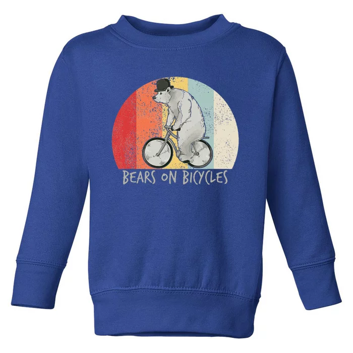 Cycling Bear Bike Biking Cyclist Toddler Sweatshirt