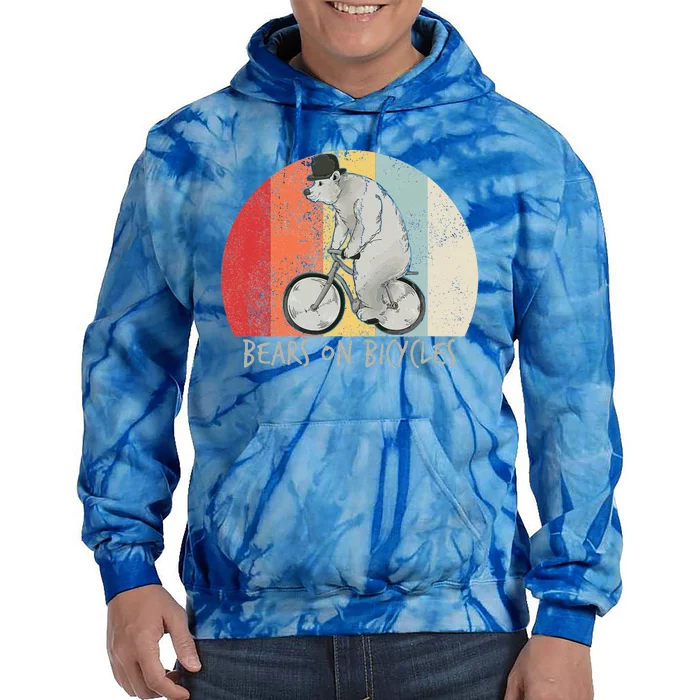 Cycling Bear Bike Biking Cyclist Tie Dye Hoodie