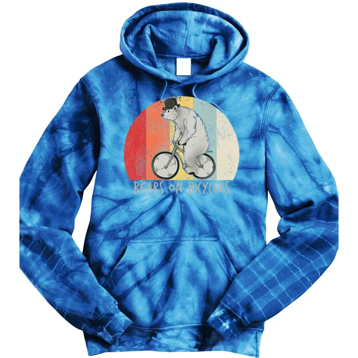 Cycling Bear Bike Biking Cyclist Tie Dye Hoodie