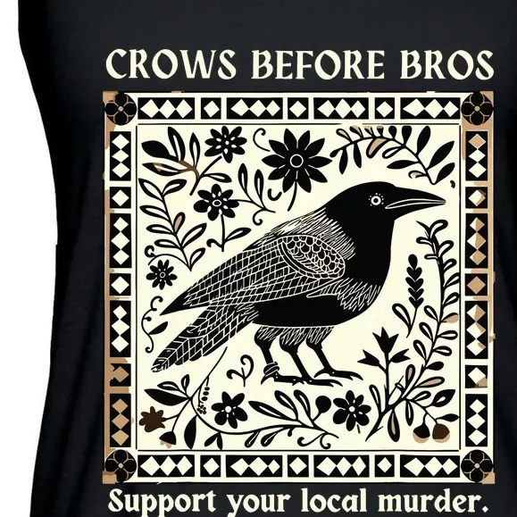 Crows Before Bros Ladies Essential Flowy Tank