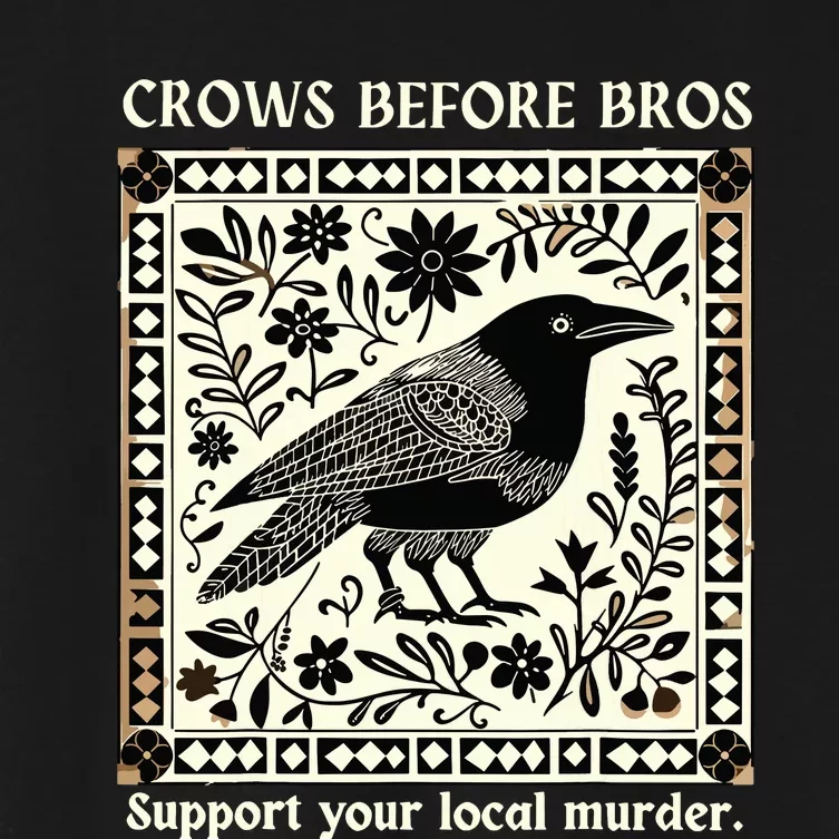 Crows Before Bros Women's Crop Top Tee