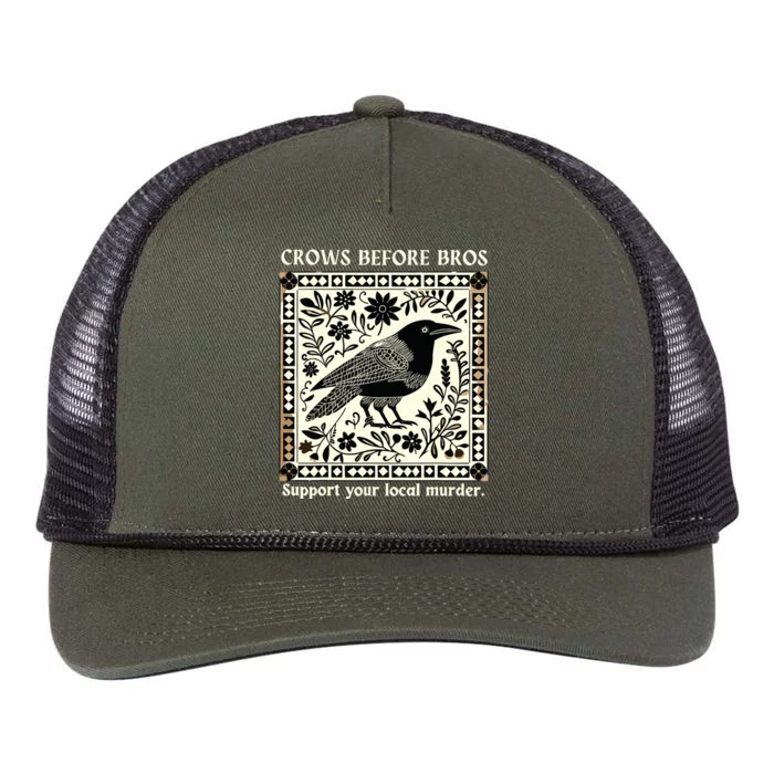 Crows Before Bros Retro Rope Trucker Hat Cap