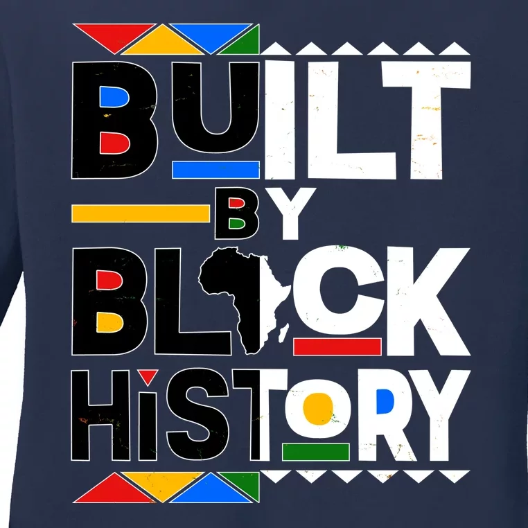 Cool Built By Black History Ladies Long Sleeve Shirt