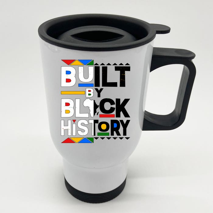 Cool Built By Black History Front & Back Stainless Steel Travel Mug