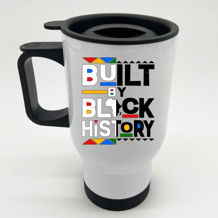 Cool Built By Black History Front & Back Stainless Steel Travel Mug