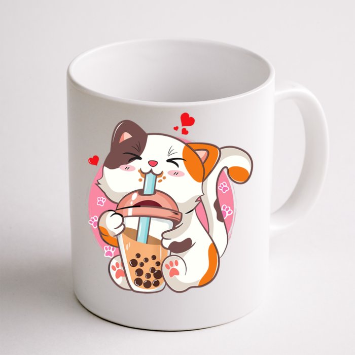 Cat Boba Bubble Tea Kawaii Anime Japanese Teen Front & Back Coffee Mug