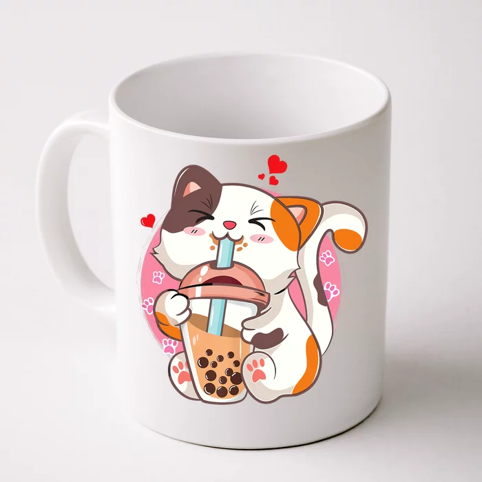 Cat Boba Bubble Tea Kawaii Anime Japanese Teen Front & Back Coffee Mug