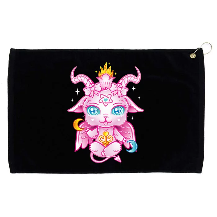 Cute Baby Baphomet Pastel Goth Kawaii Demon Grommeted Golf Towel