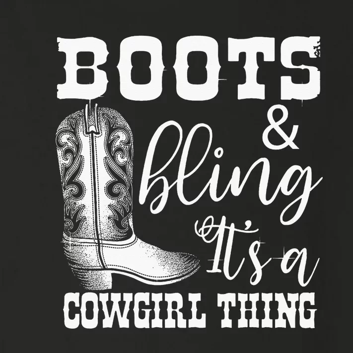 Cowgirl Boots Bling Women Gift Cute Love Toddler Long Sleeve Shirt