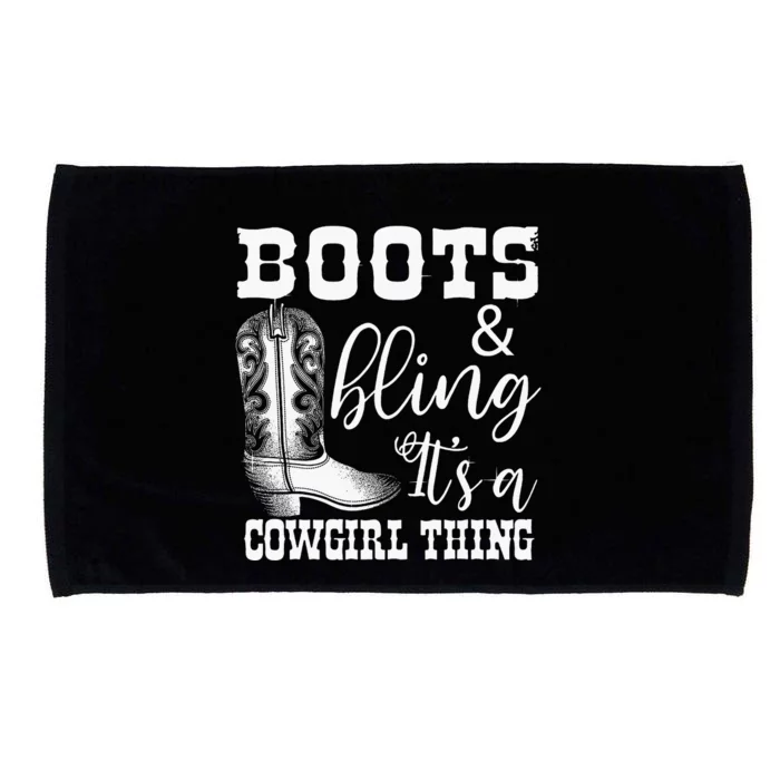 Cowgirl Boots Bling Women Gift Cute Love Microfiber Hand Towel