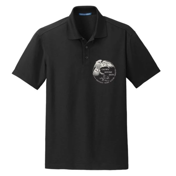 Crows Before Bros Support Your Local Murrder Dry Zone Grid Performance Polo