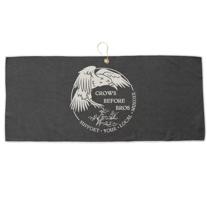 Crows Before Bros Support Your Local Murrder Large Microfiber Waffle Golf Towel