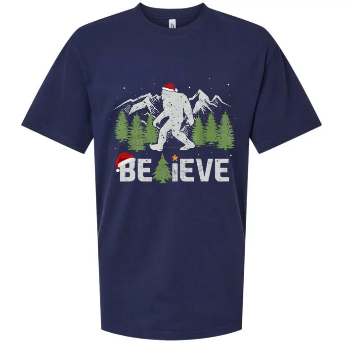 Christmas Believe Bigfoot Sueded Cloud Jersey T-Shirt