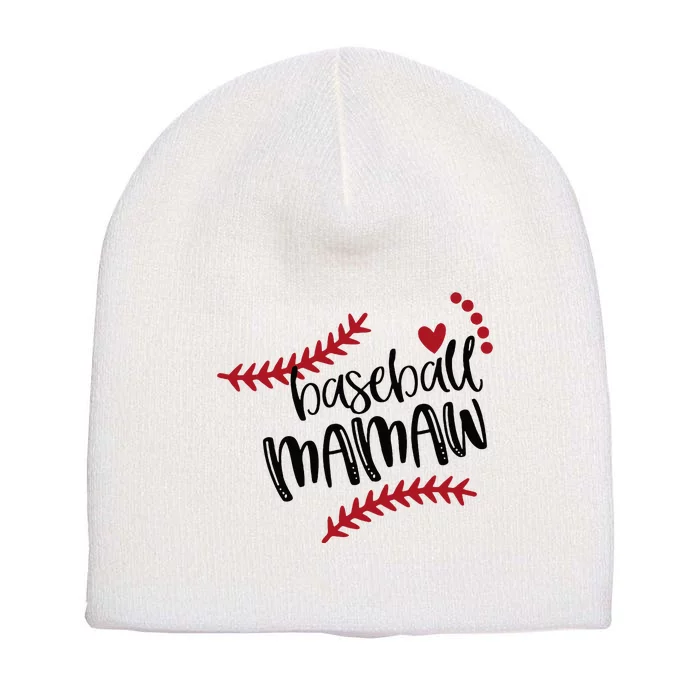 Cute Baseball Ball Mom Christmas Baseball Mamaw MOTHERS DAY Short Acrylic Beanie