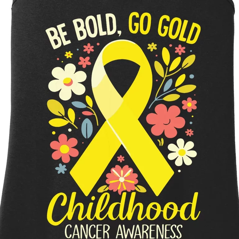 Childhood Be Bold Go Gold Childhood Cancer Awareness Ladies Essential Tank