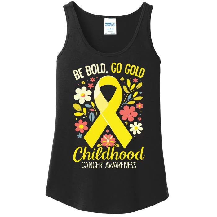 Childhood Be Bold Go Gold Childhood Cancer Awareness Ladies Essential Tank