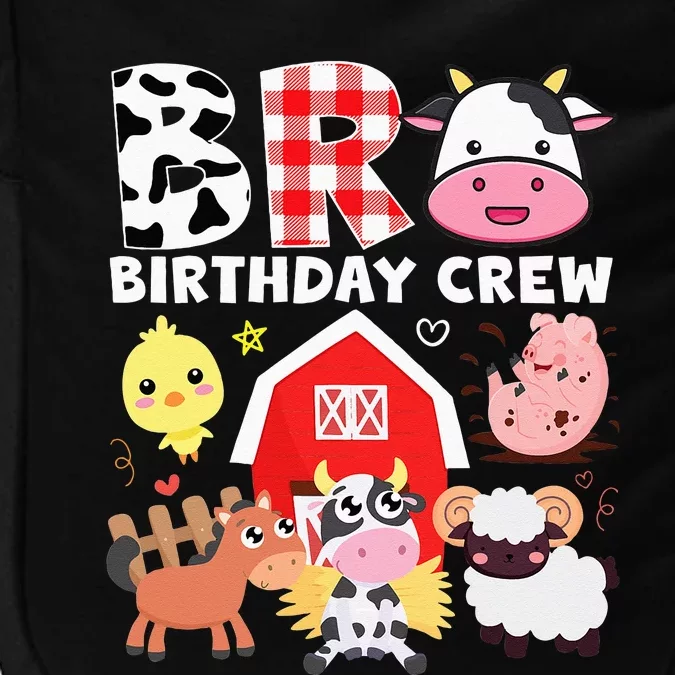 Cow Bro Birthday Crew Farm Theme Animals Kids Birthday Party Impact Tech Backpack