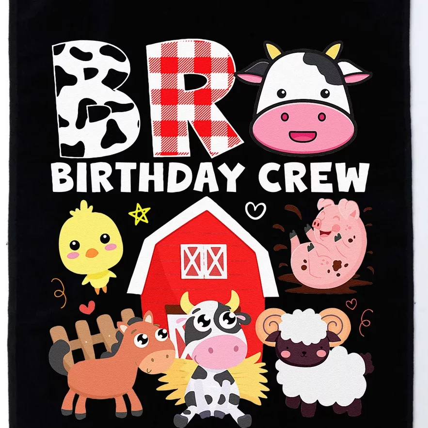 Cow Bro Birthday Crew Farm Theme Animals Kids Birthday Party Platinum Collection Golf Towel