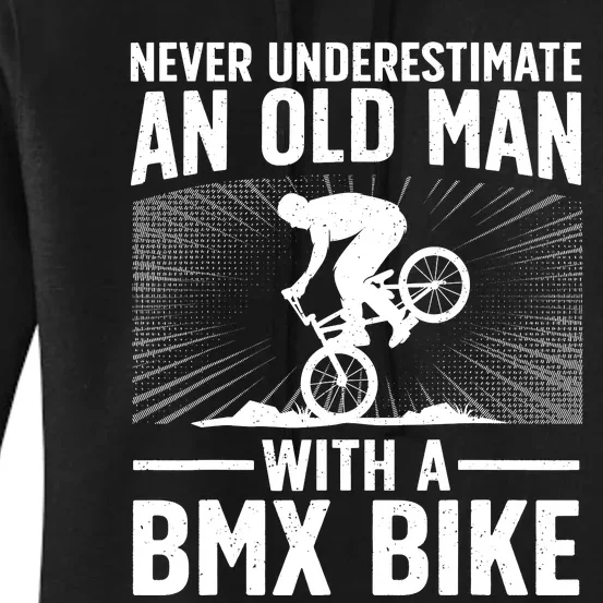 Cool Bmx Bike Design For Grandpa Bmx Bike Rider Lover Women's Pullover Hoodie