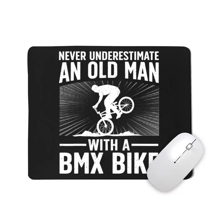 Cool Bmx Bike Design For Grandpa Bmx Bike Rider Lover Mousepad