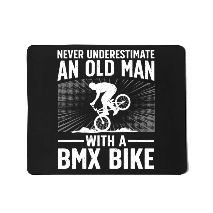 Cool Bmx Bike Design For Grandpa Bmx Bike Rider Lover Mousepad