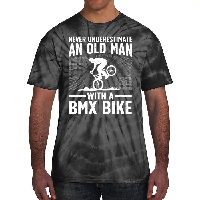 Cool Bmx Bike Design For Grandpa Bmx Bike Rider Lover Tie-Dye T-Shirt