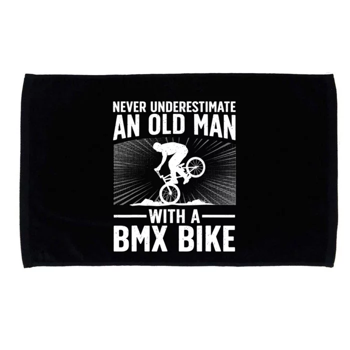 Cool Bmx Bike Design For Grandpa Bmx Bike Rider Lover Microfiber Hand Towel