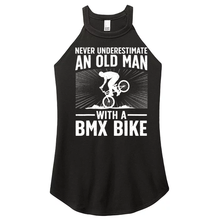 Cool Bmx Bike Design For Grandpa Bmx Bike Rider Lover Women’s Perfect Tri Rocker Tank