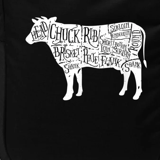 Cow Butcher Beef Cuts Diagram Impact Tech Backpack