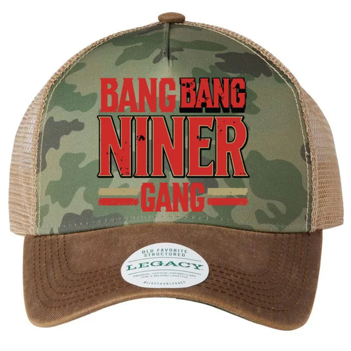 Cool Bang Bang Niner Gang Distress Football Legacy Tie Dye Trucker Hat