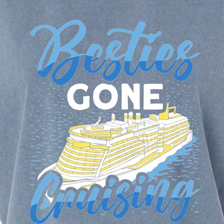 Cruising Boat Besties gone cruising Cruise Garment-Dyed Women's Muscle Tee