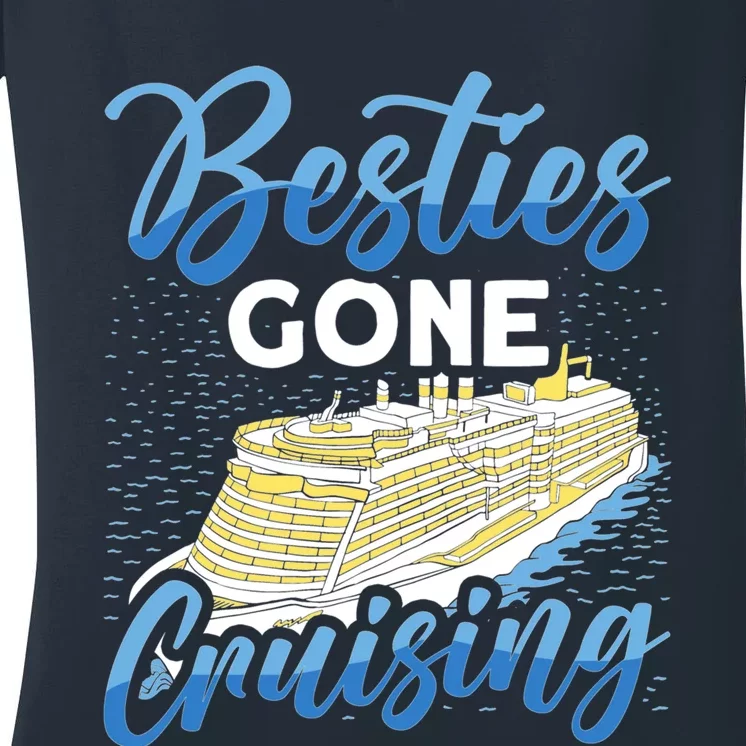 Cruising Boat Besties gone cruising Cruise Women's V-Neck T-Shirt