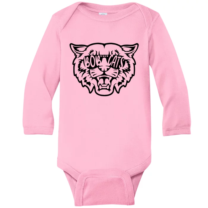 Cool Bobcat Bobcats Sunglasses Animal Lover Baby Long Sleeve Bodysuit