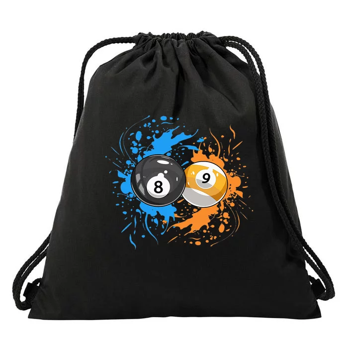 Cool Billiard Balls For 8 Ball And 9 Ball Player Drawstring Bag