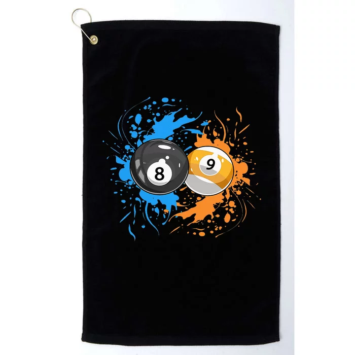 Cool Billiard Balls For 8 Ball And 9 Ball Player Platinum Collection Golf Towel