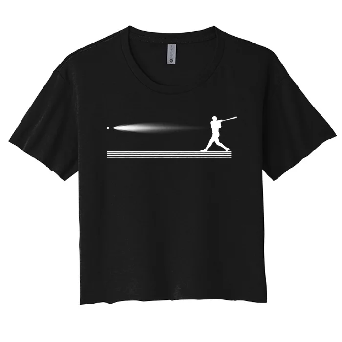 Classic Baseball Baseball Players And Fans Women's Crop Top Tee