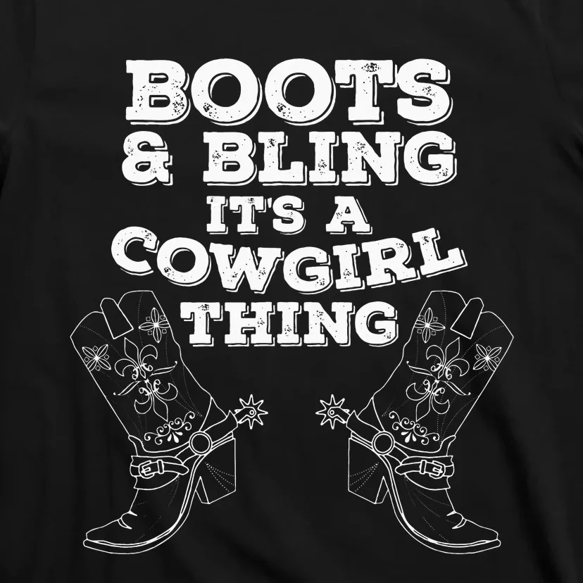 Cow Boots Bling  Gift Cute Love Country Life T-Shirt