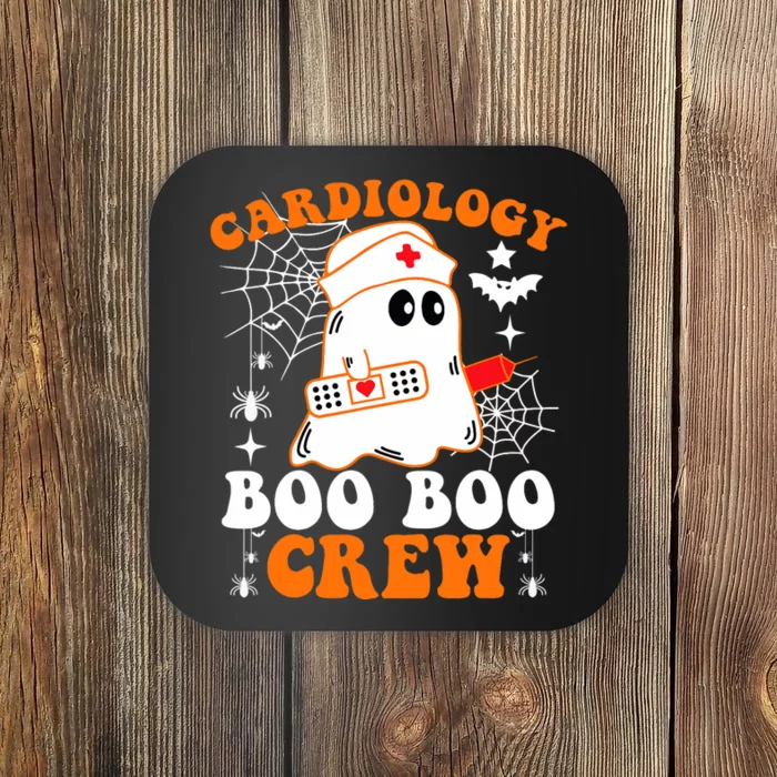 Cardiology Boo Boo Crew Funny Nurse Ghost Halloween Coaster