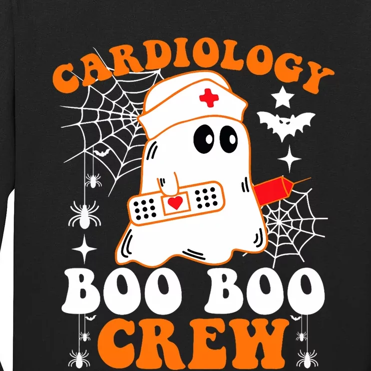 Cardiology Boo Boo Crew Funny Nurse Ghost Halloween Tall Long Sleeve T-Shirt