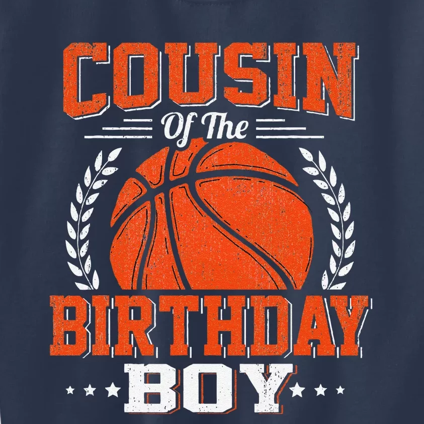 Cousin Basketball Birthday Boy Family Baller Bday Party Kids Sweatshirt