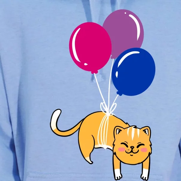 Cat Balloon Bisexual Pride Funny Gift Unisex Surf Hoodie