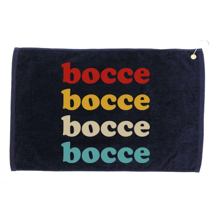 Classic Bocce Ball Themed Design Retro Bocce Gift Grommeted Golf Towel