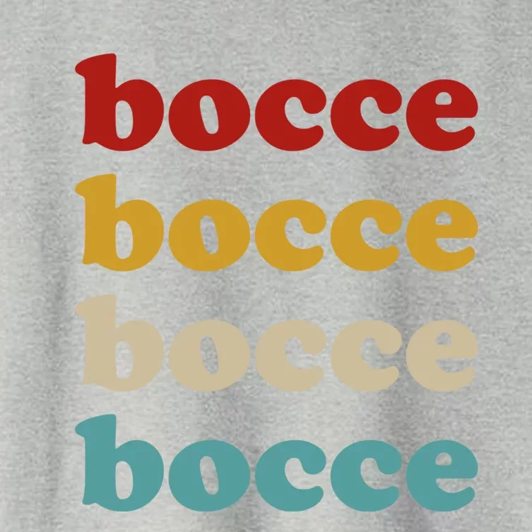 Classic Bocce Ball Themed Design Retro Bocce Gift Women's Crop Top Tee