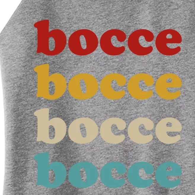 Classic Bocce Ball Themed Design Retro Bocce Gift Women’s Perfect Tri Rocker Tank