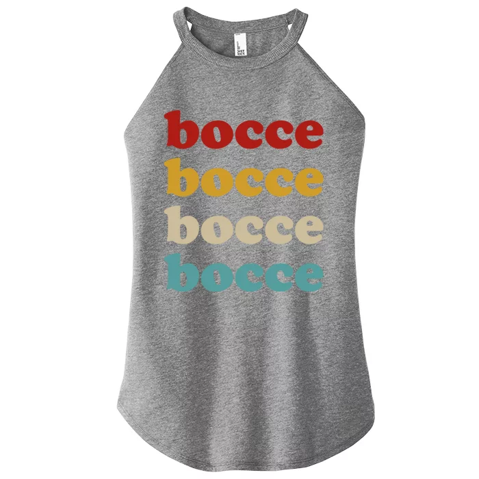 Classic Bocce Ball Themed Design Retro Bocce Gift Women’s Perfect Tri Rocker Tank