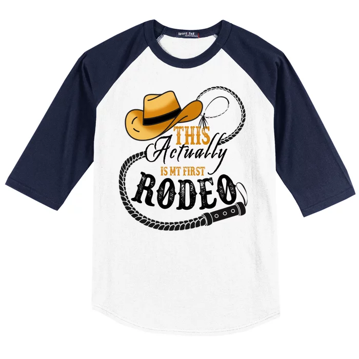 Cowboy Barn Bull Rider Rodeo First Rodeo Baseball Sleeve Shirt