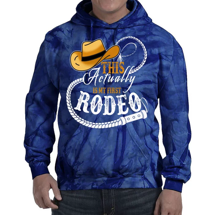 Cowboy Barn Bull Rider Rodeo First Rodeo Tie Dye Hoodie