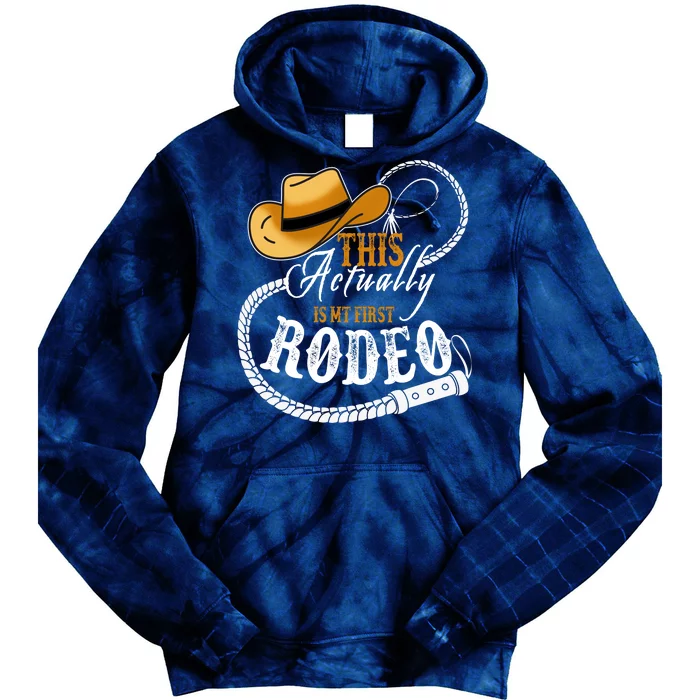 Cowboy Barn Bull Rider Rodeo First Rodeo Tie Dye Hoodie